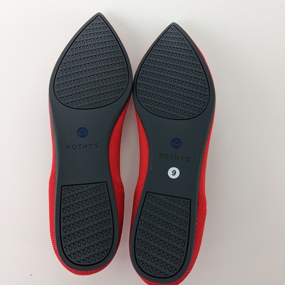 ♥️NWOT Rothy's The Point Flame Red Woman's Flat Shoes♥️ - Picture 6 of 16